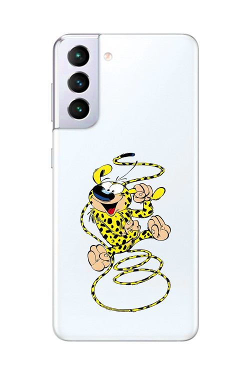 Galaxy S21+ Uyumlu Şeffaf Kılıf Cartoon Marsupilami 9 Tasarımlı