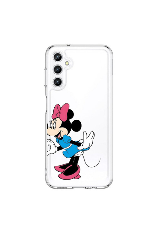 Samsung Galaxy A25 Uyumlu Şeffaf Kılıf Couple Minnie 2 Tasarımlı