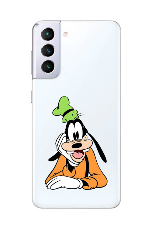 Galaxy S21+ Uyumlu Şeffaf Kılıf Cartoon Goofy 5 Tasarımlı