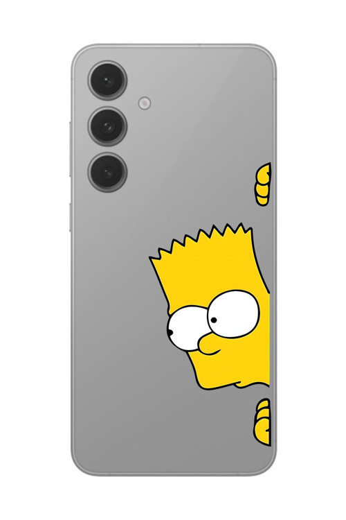 Galaxy S24 Uyumlu Şeffaf Kılıf Cartoon Bart Simpson 16 Tasarımlı