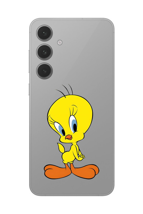 Galaxy S24 Uyumlu Şeffaf Kılıf Cartoon Tweety 17 Tasarımlı