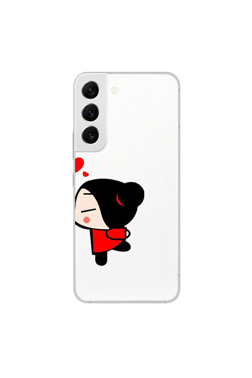 Samsung Galaxy S22 Uyumlu Şeffaf Kılıf Couple Garry 2 Tasarımlı