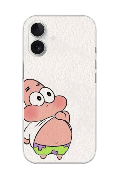 İphone 16 Uyumlu Şeffaf Kılıf Patrick Mini Tasarımlı