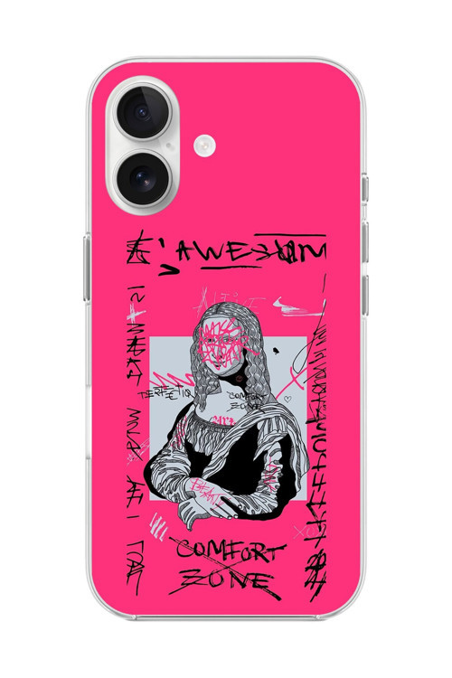 İphone 16 Plus Uyumlu Şeffaf Kılıf Graffiti 1 Tasarımlı