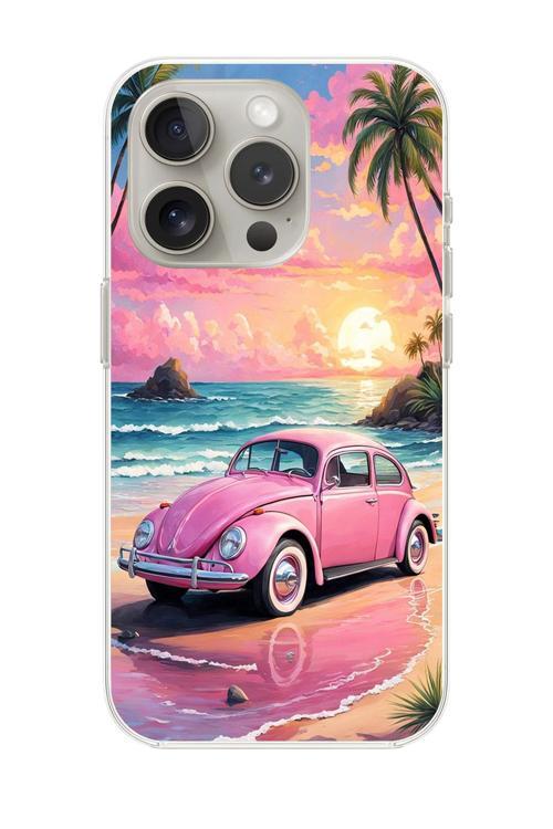 İphone 16 Pro Max Uyumlu Şeffaf Kılıf Araba Tasarımlı 3