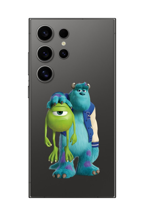 Galaxy S24 Ultra Uyumlu Şeffaf Kılıf Cartoon Sevimli Canavarlar 15 Tasarımlı