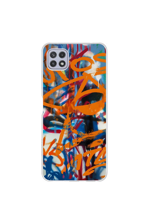 Samsung Galaxy A22 Uyumlu Şeffaf Kılıf Graffiti 2 Tasarımlı