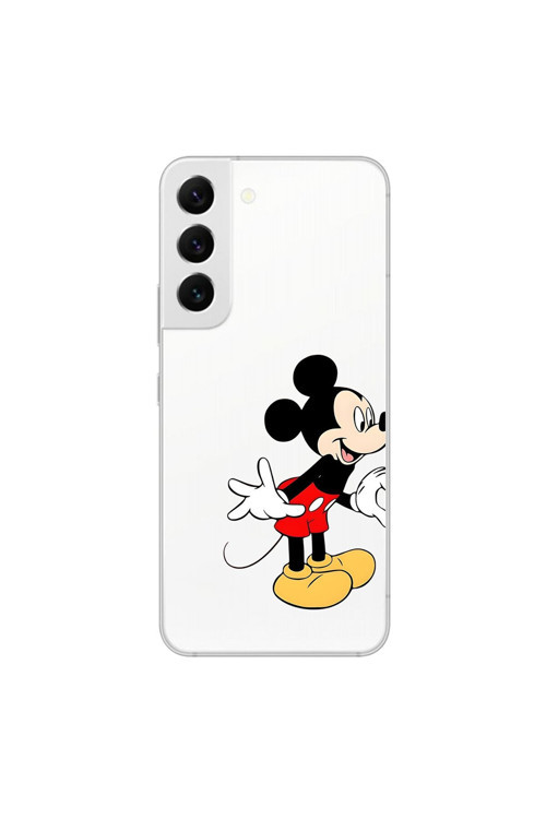 Samsung Galaxy S22 Uyumlu Şeffaf Kılıf Couple Mickey 1 Tasarımlı