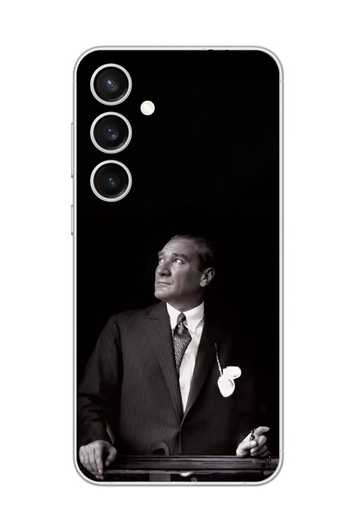 Samsung Galaxy S23+ Uyumlu Şeffaf Kılıf Atatürk 3 Tasarımlı