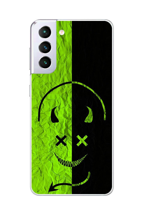 Samsung Galaxy S21+ Uyumlu Şeffaf Kılıf Devil 1 Tasarımlı