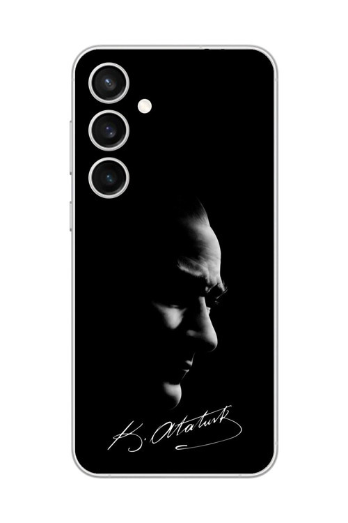 Samsung Galaxy S23+ Uyumlu Şeffaf Kılıf Atatürk 1 Tasarımlı