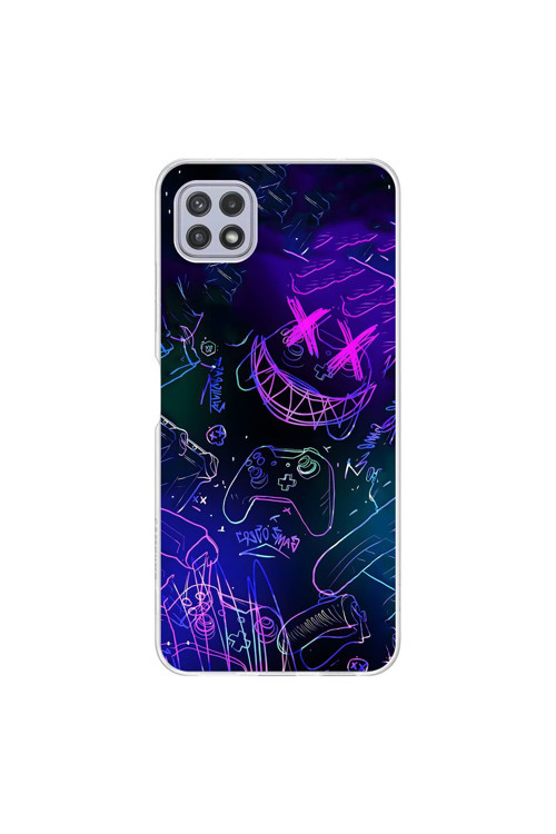 Samsung Galaxy A22 Uyumlu Şeffaf Kılıf Graffiti 4 Tasarımlı