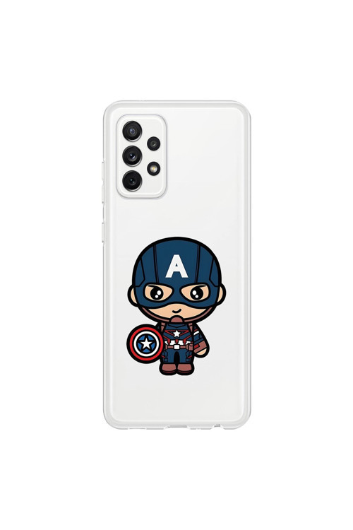 Samsung Galaxy A72 Uyumlu Şeffaf Kılıf Chibi 4 Tasarımlı
