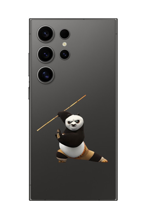 Galaxy S24 Ultra Uyumlu Şeffaf Kılıf Cartoon Kung Fu Po 7 Tasarımlı