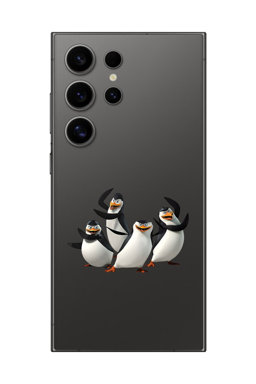 Galaxy S24 Ultra Uyumlu Şeffaf Kılıf Cartoon Madagaskar P. 8 Tasarımlı