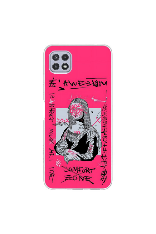 Samsung Galaxy A22 Uyumlu Şeffaf Kılıf Graffiti 1 Tasarımlı