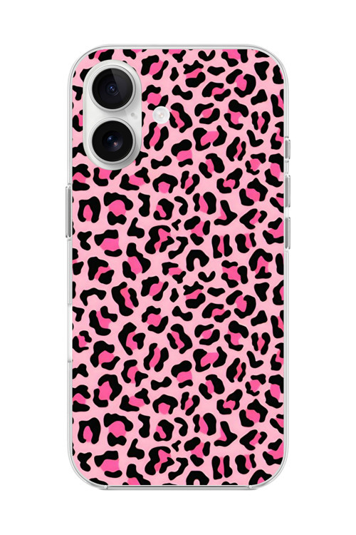 İphone 16 Uyumlu Şeffaf Kılıf Leopar Tasarımlı 3