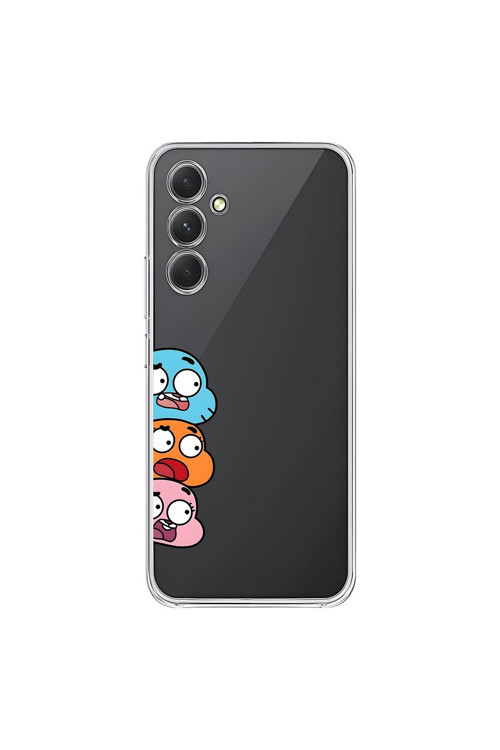 Samsung Galaxy A54 Uyumlu Şeffaf Kılıf Cartoon 6 Tasarımlı