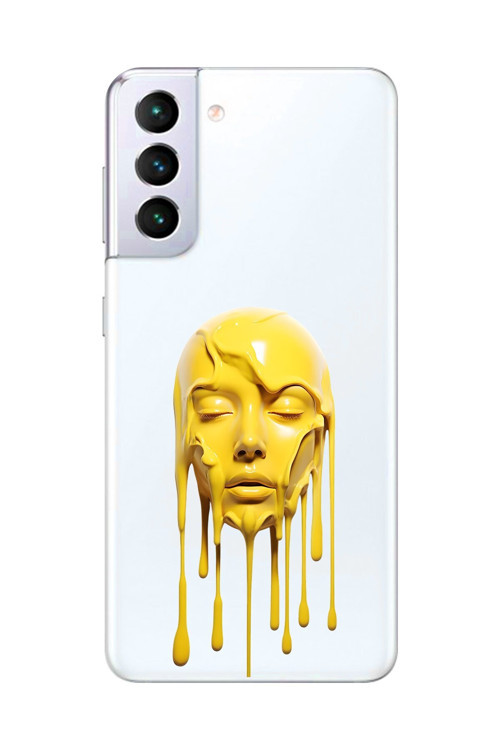 Galaxy S21+ Uyumlu Şeffaf Kılıf Estetik Yüz 6 Tasarımlı