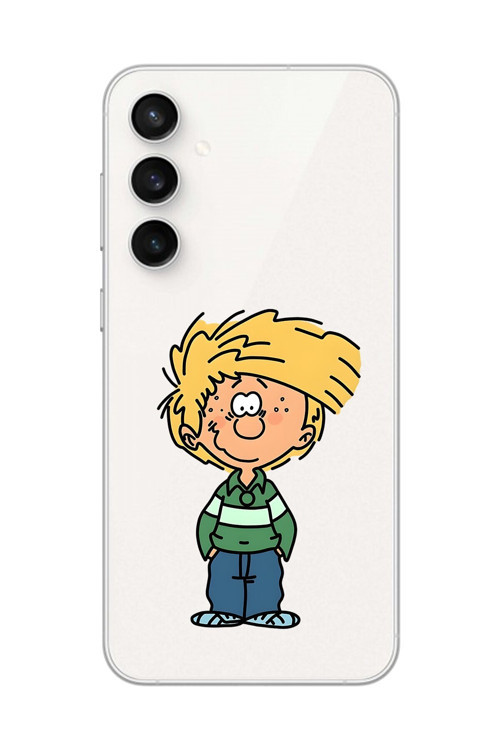 Galaxy S23 Fe Uyumlu Şeffaf Kılıf Cartoon Cedric 2 Tasarımlı