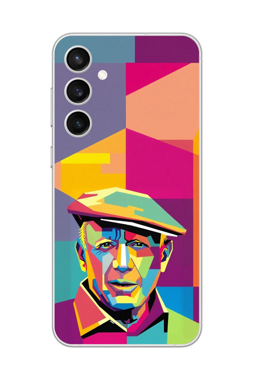 Samsung Galaxy S23 Fe Uyumlu Şeffaf Kılıf Pablo Picasso Tasarımlı
