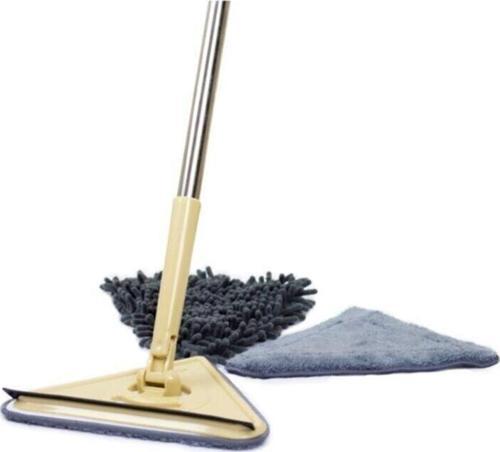 Turanhome Teleskopik Üçgen Camsil Duvar Yüzey Cam Silme Aparatı Mop Mikrofiber Sprey Tk195