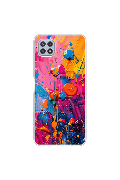 Samsung Galaxy A22 Uyumlu Şeffaf Kılıf Graffiti 3 Tasarımlı