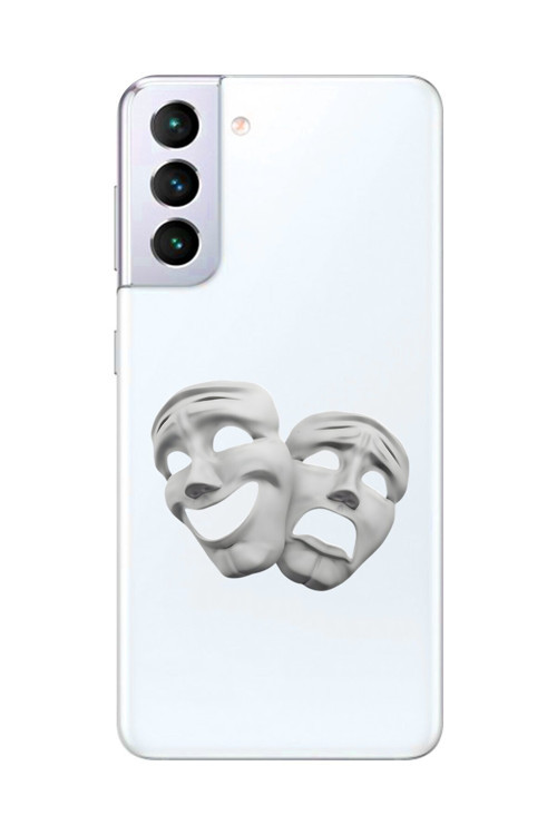 Samsung Galaxy S21+ Uyumlu Şeffaf Kılıf Estetik Yüz 7 Tasarımlı