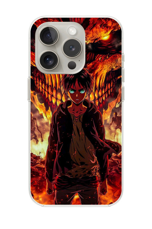 İphone 13 Pro Uyumlu Şeffaf Kılıf Attack On Titan Tasarımlı 3