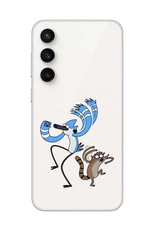 Samsung Galaxy S23 Fe Uyumlu Şeffaf Kılıf Cartoon Sürekli Dizi 13 Tasarımlı