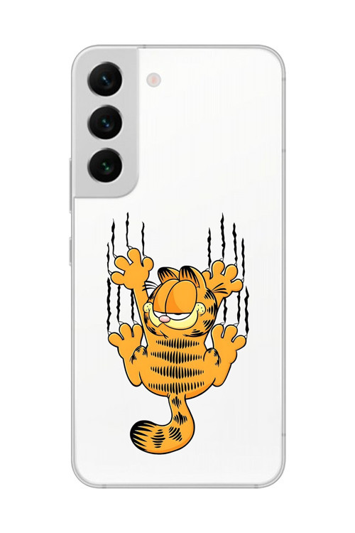 Galaxy S22+ Uyumlu Şeffaf Kılıf Cartoon Garfield 4 Tasarımlı