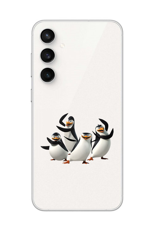 Samsung Galaxy S23 Fe Uyumlu Şeffaf Kılıf Cartoon Madagaskar P. 8 Tasarımlı