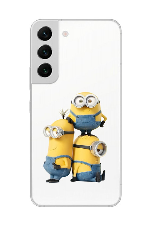 Samsung Galaxy S22+ Uyumlu Şeffaf Kılıf Cartoon Minions 10 Tasarımlı