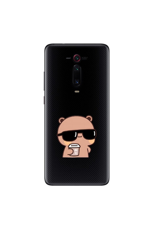 Xiaomi Mi 9T Uyumlu Şeffaf Kılıf Couple Ayıcık 1 Tasarımlı