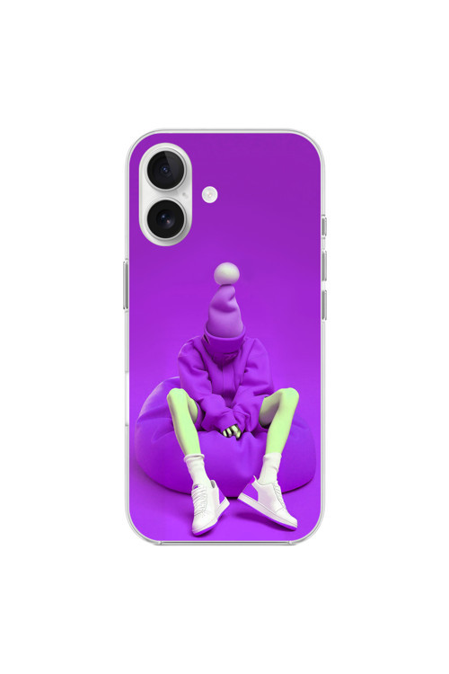 İphone 16 Uyumlu Şeffaf Kılıf No Face 6 Tasarımlı