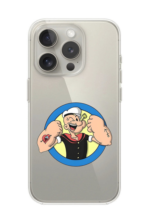 İphone 13 Pro Max Uyumlu Şeffaf Kılıf Cartoon Popeye 12 Tasarımlı