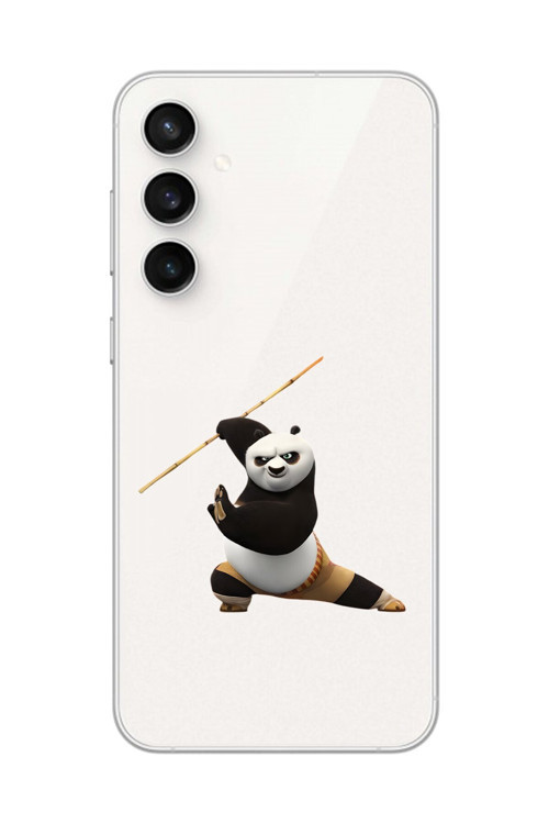 Galaxy S23 Fe Uyumlu Şeffaf Kılıf Cartoon Kung Fu Po 7 Tasarımlı Uyumlu