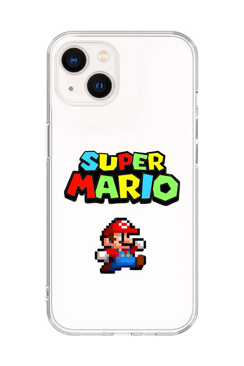 İphone 13 Mini Uyumlu Şeffaf Kılıf 2 Mario Tasarımlı
