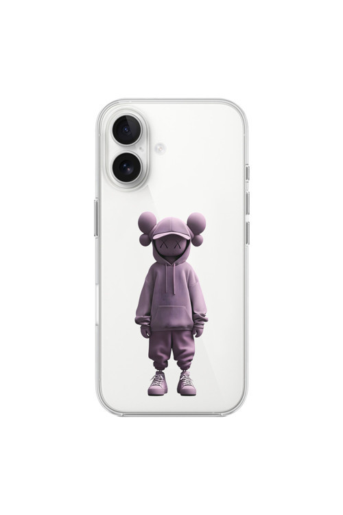 İphone 16 Uyumlu Şeffaf Kılıf No Face 4 Tasarımlı