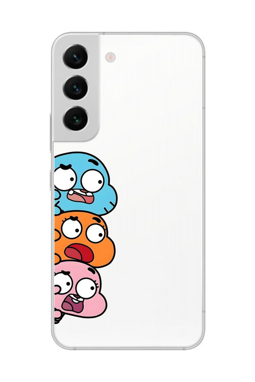 Galaxy S22+ Uyumlu Şeffaf Kılıf Cartoon Gumball 6 Tasarımlı