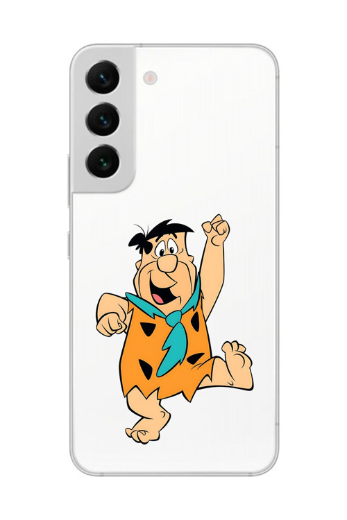 Galaxy S22+ Uyumlu Şeffaf Kılıf Cartoon Çakmaktaş 3 Tasarımlı