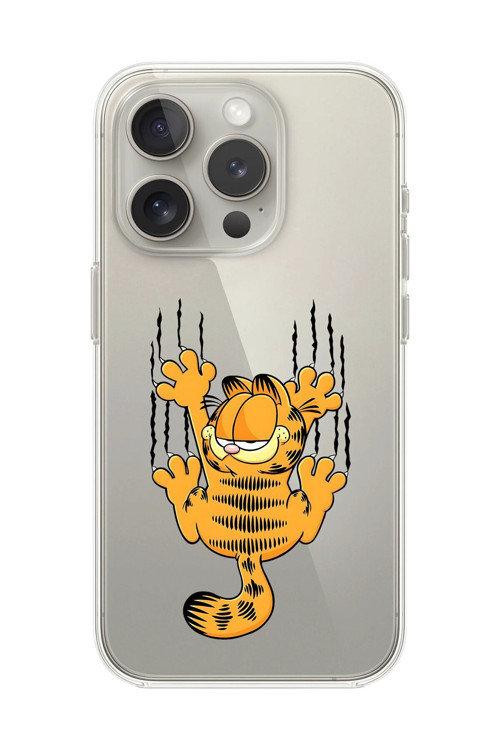 İphone 13 Pro Max Uyumlu Şeffaf Kılıf Cartoon Garfield 4 Tasarımlı