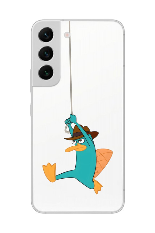 Galaxy S22+ Uyumlu Şeffaf Kılıf Cartoon Ornitorenk Perry 11 Tasarımlı