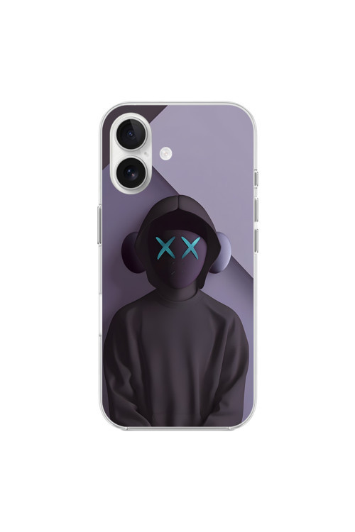 İphone 16 Uyumlu Şeffaf Kılıf No Face 2 Tasarımlı
