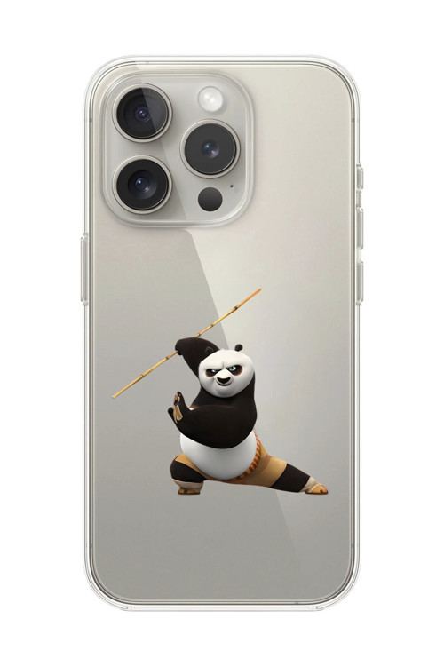İphone 13 Pro Max Uyumlu Şeffaf Kılıf Cartoon Kung Fu Po 7 Tasarımlı
