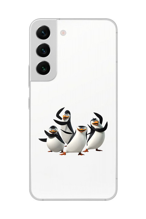 Galaxy S22+ Uyumlu Şeffaf Kılıf Cartoon Madagaskar P. 8 Tasarımlı