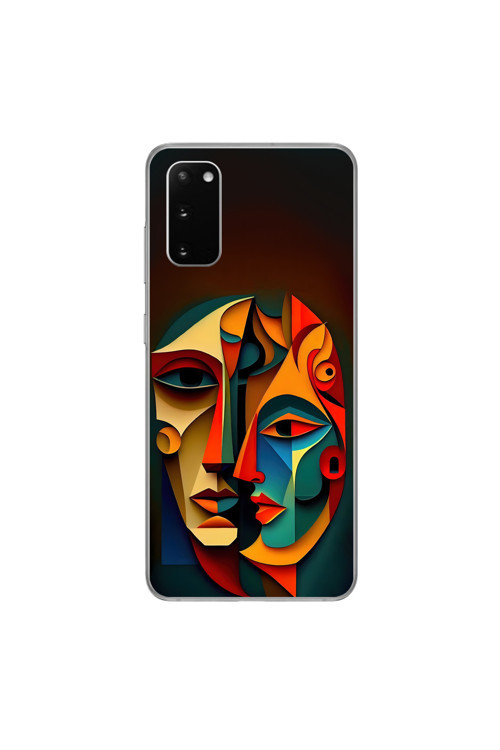 Samsung Galaxy S20Plus Uyumlu Şeffaf Kılıf Tablo 6 Tasarımlı