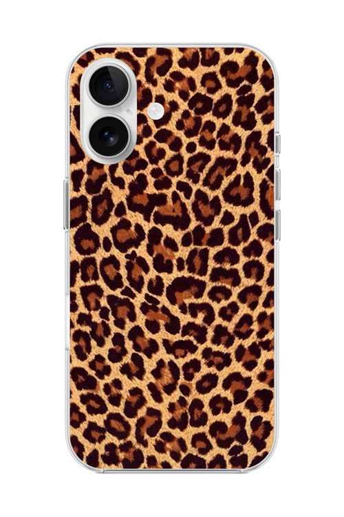 İphone 16 Plus Uyumlu Şeffaf Kılıf Leopar Tasarımlı 1