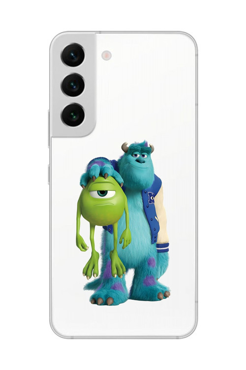 Galaxy S22+ Uyumlu Şeffaf Kılıf Cartoon Sevimli Canavarlar 15 Tasarımlı