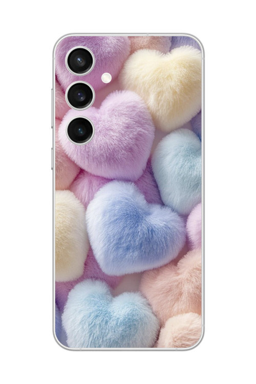 Samsung Galaxy S23 Uyumlu Şeffaf Kılıf Peluş Tasarımlı